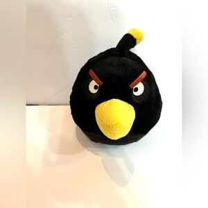 Angry Birds BOMB Plush Toy 10” 2010 Commonwealth Black Bird WITH SOUND!